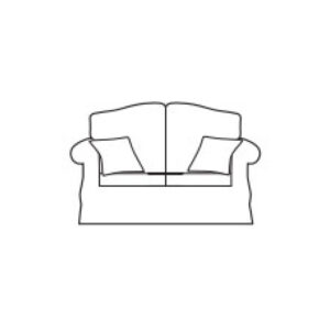 2 Seater High Arm Sofa 