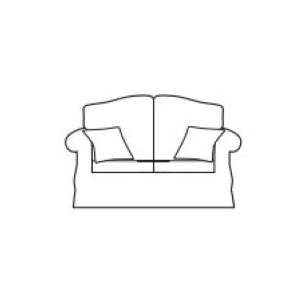 2 Seater High Arm Sofa