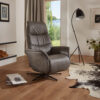 Azure Easy Swing 8951 Small Manual Recliner Chair with Gas Spring Back- Wooden Base with Stainless Steel Ring - F13