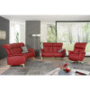 Swan 4748 2 Seater Sofa with Manual Cumuly Function - Wooden Foot - F13