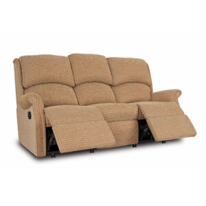 Regent Fabric Manual Reclining 3 Seat Settee