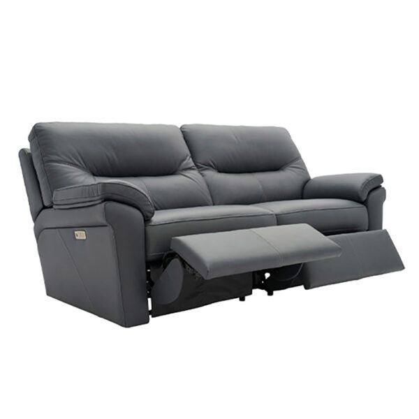 Seattle Fabric 3 Seater Manual Recliner DBL - Fabric A