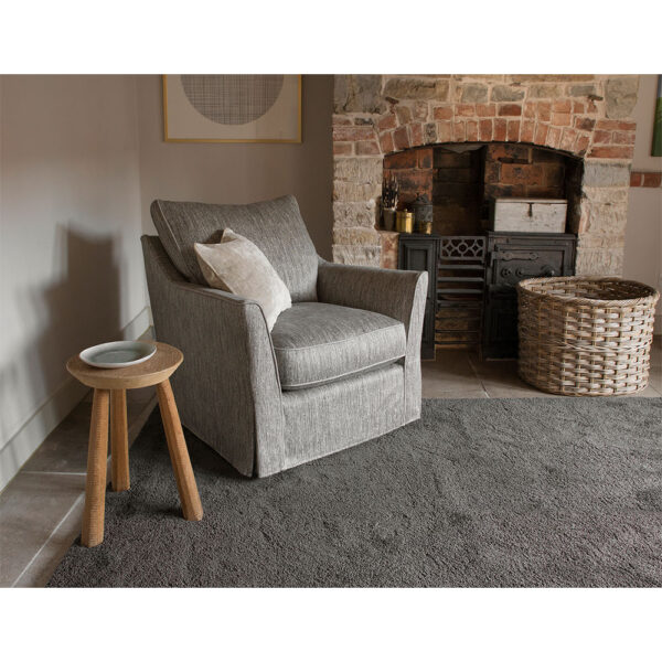 Hawthorne Upholstered Swivel Chair - Fibre - Leather L50