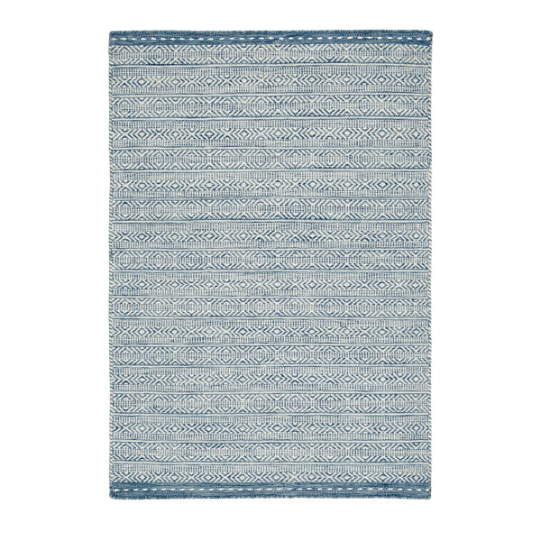 Knox Reversible Wool Dhurry Rug 120x170cm Blue