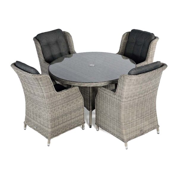 Ellie 120cm Circular Table & 4 Chairs