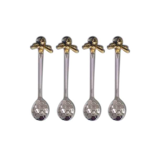 Set Of Four Bee Hive Coffee Spoons