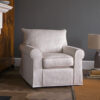 Lavinia Slip Cover Minor Chair - Self Piped - Foam - Fabric A