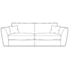 Henderson Upholstered Large Sofa - Self Piped - Fibre - Fabric A