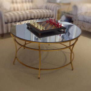 Living Room Chatsworth Gilded Iron Round Coffee Table