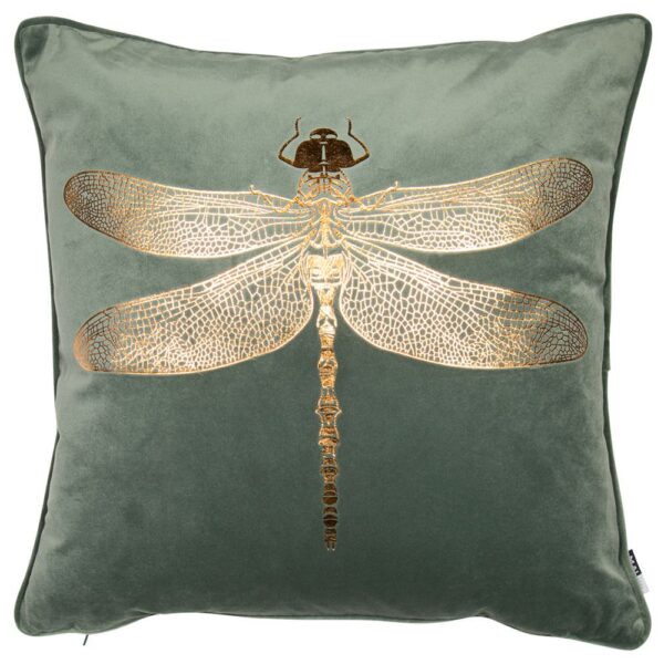Dragonfly on Velvet Cushion