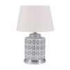 Aris Grey and White Geo Pattern Table Lamp