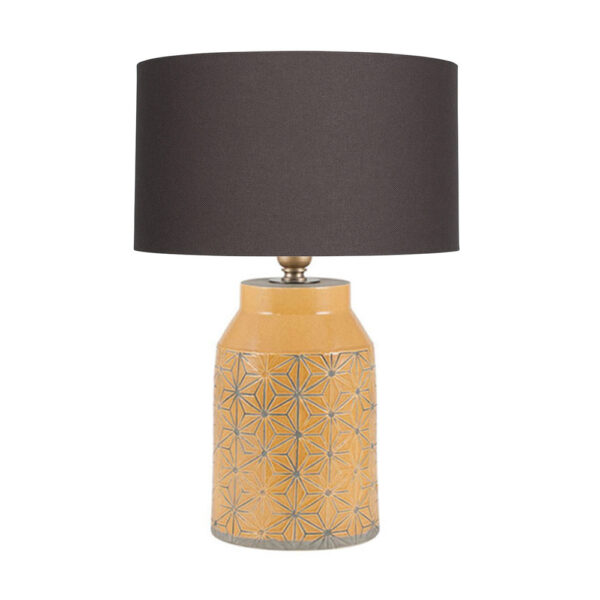 Assisi Mustard Etch Detail Table Lamp