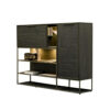 City Dressette - 140cm with 1 Door, 1 Fall Front, 4 Niches & LED Lighting