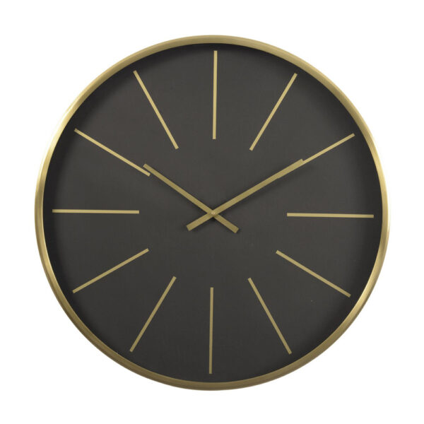 Black and Brass Numeral Steel Wall Clock