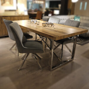 Monaco 200cm Dining Table with 4 Chloe Chairs