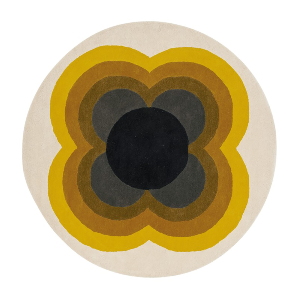 Orla Kiely Rug 200 Round Sunflower Yellow