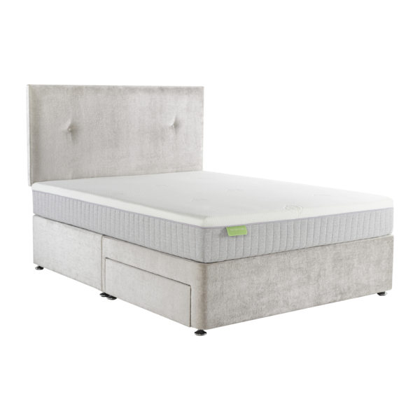 Hybrid Latex Den Mattress (unrolled) with Contemporary P/T 2 Drawer Base- 90x190cm - Range A