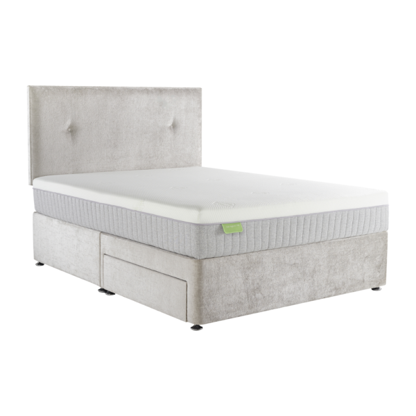 Hybrid Latex Lair Mattress (unrolled) with Contemporary P/T 2 Drawer Base- 90x190cm - Range A