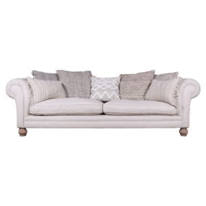 Elgar Grand Sofa with Decorative Scatters  (4 Lrg, 1 Med, 2 Lrg Bolsters) - Fabric 2