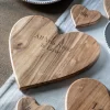 Wistful Heart Chopping Board Natural Large