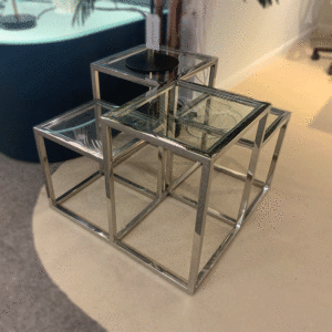 Gatsby Square Stainless Steel Side Table