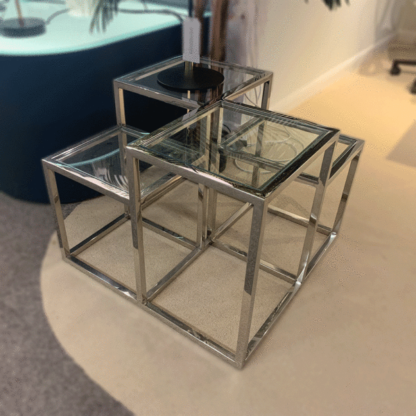 Gatsby Square Stainless Steel Side Table
