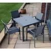 Delta 90cm Square Table & 4 Chairs