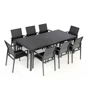 Delta 216cm Dining Table & 8 Chairs
