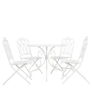 Garden Furniture Melfi 4 Seater Bistro Set - Vanilla