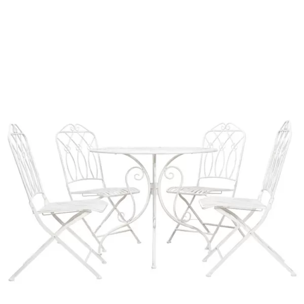 Garden Furniture Melfi 4 Seater Bistro Set - Vanilla
