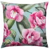 Orchids Outdoor Cushion 43x43- Duck Egg