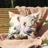 Cranes Outdoor Cushion - Blush/Forest