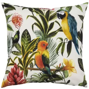 Parrots Outdoor Cushion - Multi/Teal
