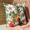 Parrots Outdoor Cushion - Multi/Teal