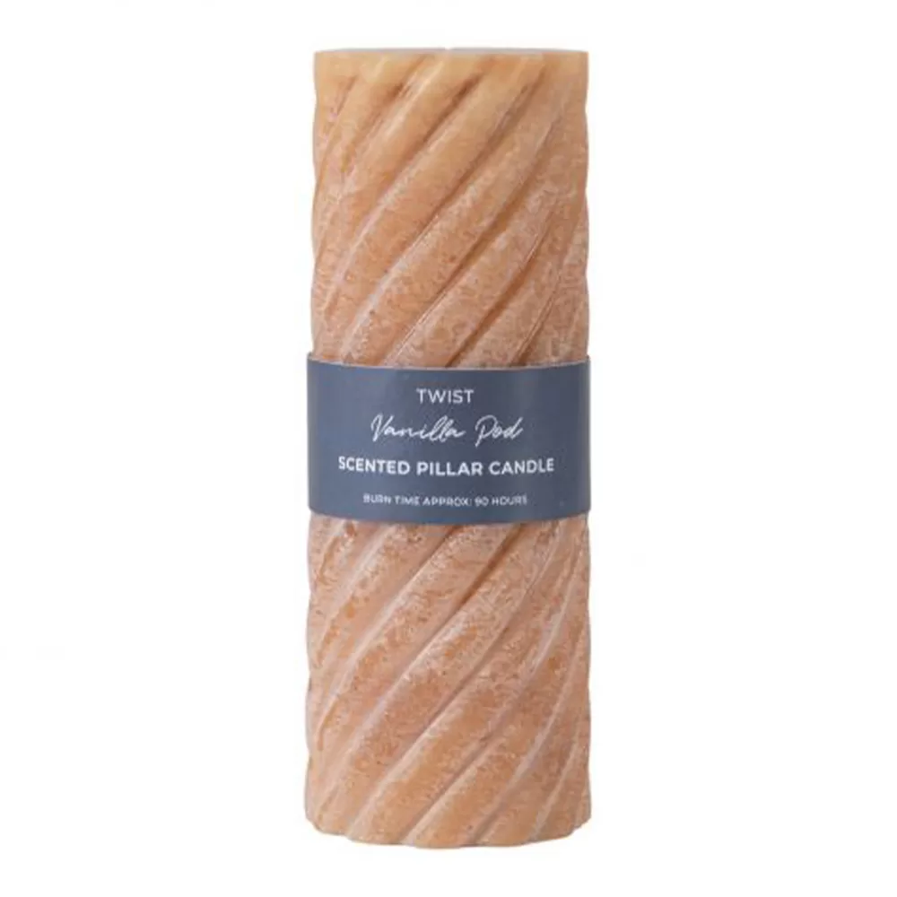 Pillar Candle Twist - Large, Amber