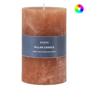 Large Pillar Candle Rustic Slate (2pk)