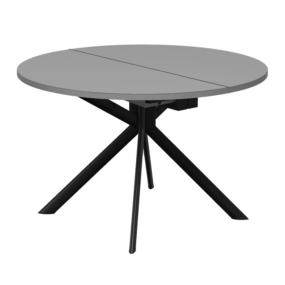 Giove 120cm - 165cm Extending Table Tempered Glass Frosted Taupe