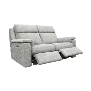 Ellis Large Sofa Elec Rec DBL with Headrest and Lumbar with USB - Fabric A