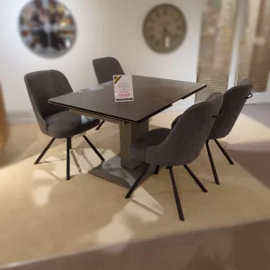 Echo 120cm Dining Table and 4 Eefje Dining Chairs
