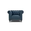 Amelia Chesterfield Chair - Fabric: Heritage Velvet Grey