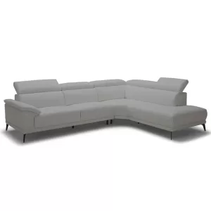 Monza 3 Seater Sofa with RHF Chaise - Fabric: Grey (CU9107-5UK)
