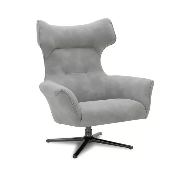 Monza Swivel Chair - Fabric: Grey (CU9107-5UK)