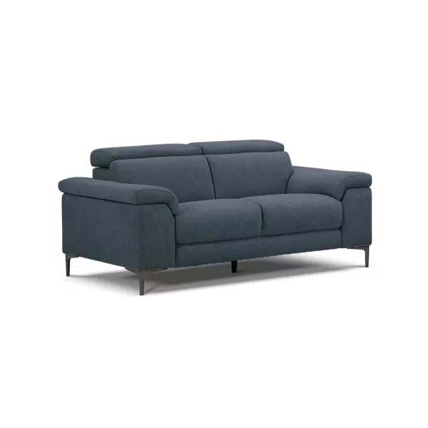 Simone 2 Seater Sofa with 2 Power Recliners & Headrest - Fabric