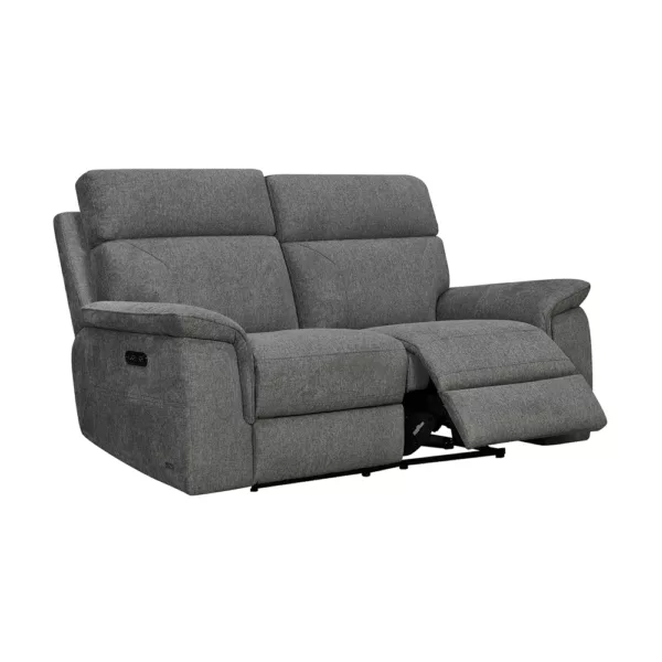 2 Seater Sofa Double Power Recliner - Fabric