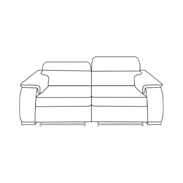Sofa 2 Recliners (207) - CAT 30