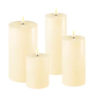 LED Candle 7.5x10cm-Cream