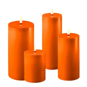 LED Candle 7.5x20cm-Orange