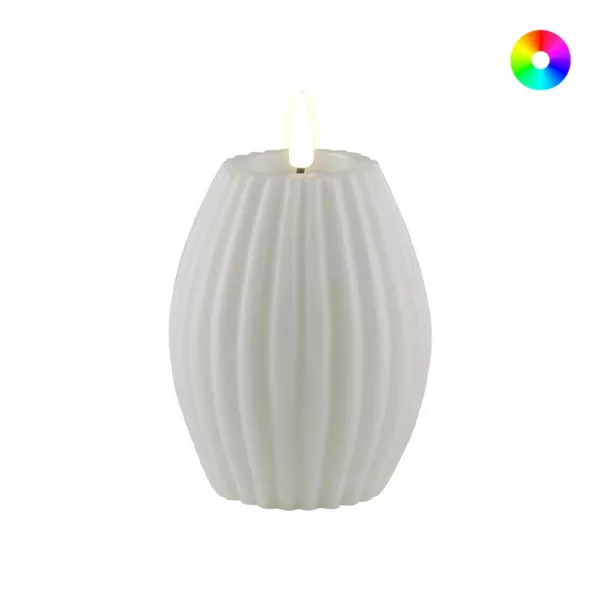 Stripe Candle 10x15cm-White