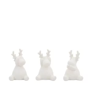 Reindeer with LED - Set of 3