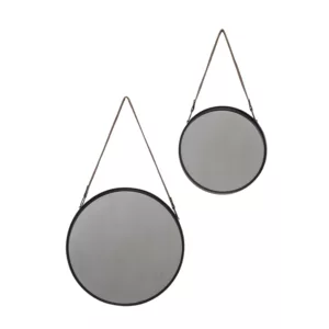 Marston Mirrors Black (Set of 2) 40 & 30cm